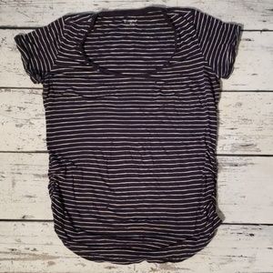 MOTHERHOOD MATERNITY navy stripe tee size small